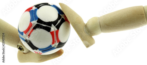 Fotografi football, fond blanc