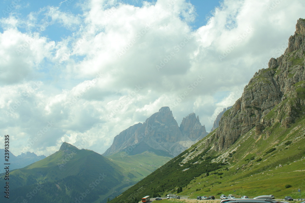 Dolomite's slope view fron Sella