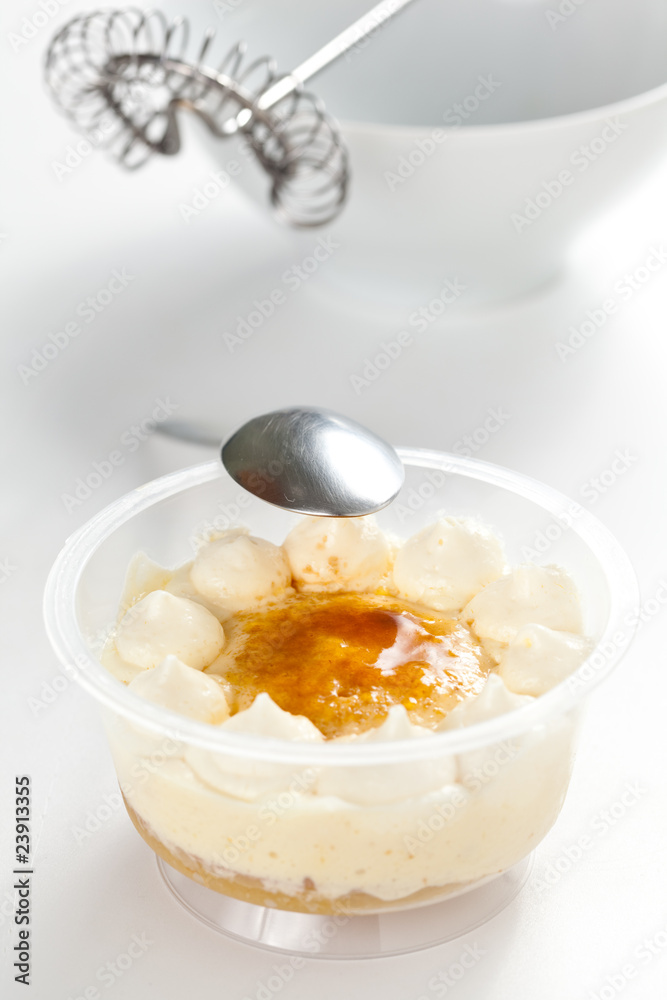 cup of whiskey cake with cream cup of whiskey cake with cream