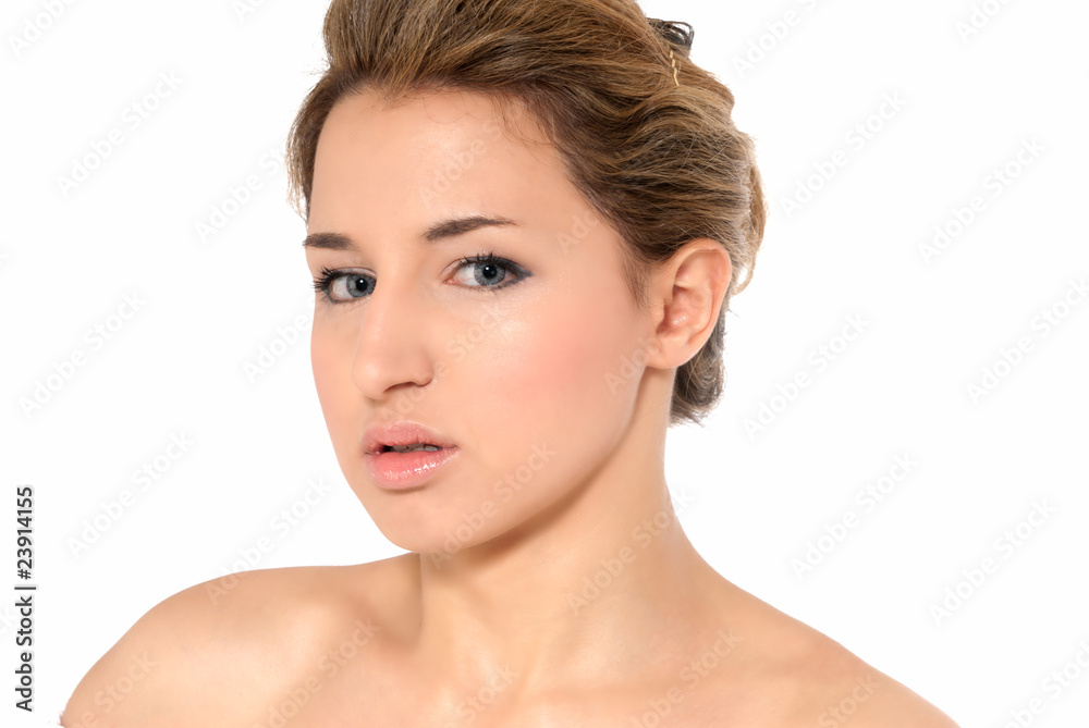 Young beautiful woman glamour beauty shot isolated Young beautiful woman glamour beauty shot isolated