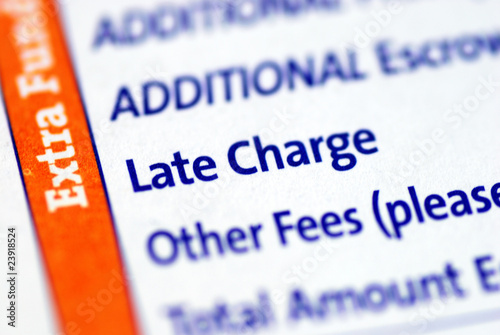 Focus on the Late Charge item in a mortgage payment coupon