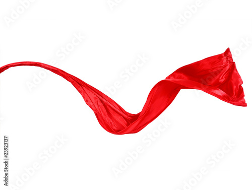 red ribbon isolated on white background