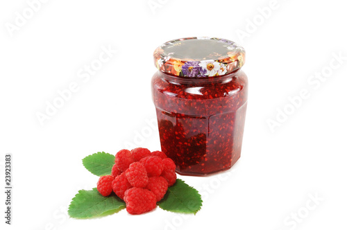 Quadro em tela Raspberry with crimson jam