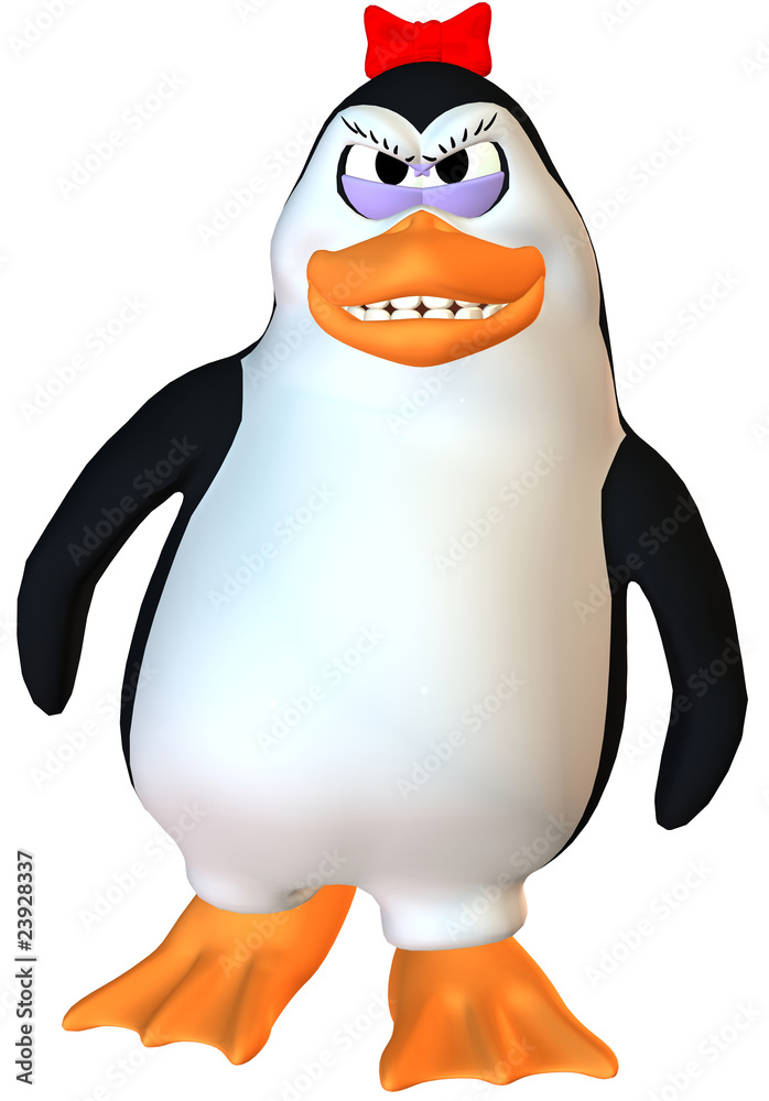 Fototapeta premium angry female penguin