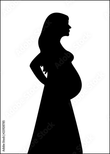 Babybauch Silhouette photo