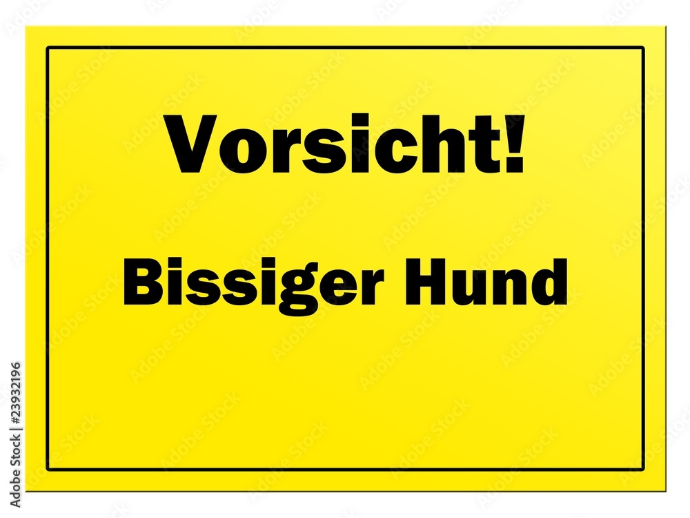 Fototapeta premium vorsicht bissiger hund