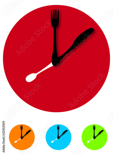 clock cutlery