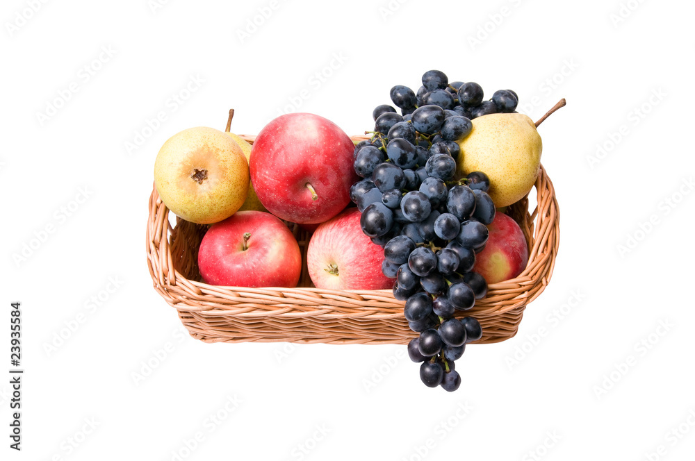 Tasty,juicy fruit in the wooden basket. Tasty,juicy fruit in the wooden basket.