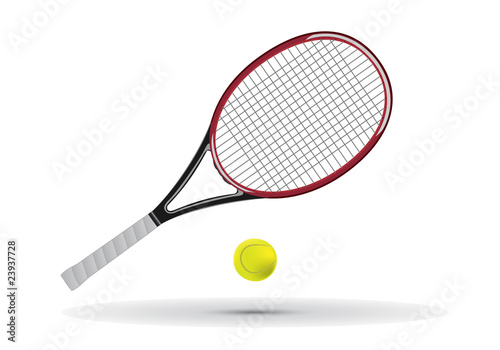 Tennis racket and ball vector illustration © Slobodan Djajic