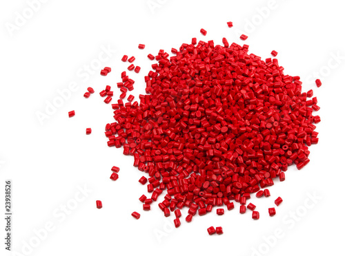 Obraz na płótnie Red plastic granules