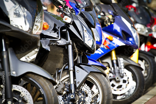 modern and vintage motorbikes