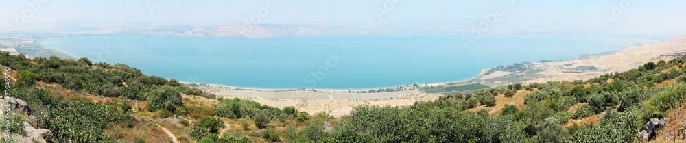 Panorama of Kinneret entirely