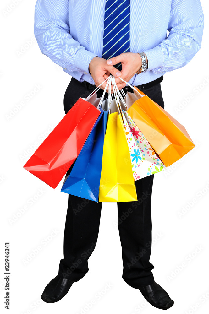 Businessman is shopping