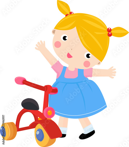 girl and bike