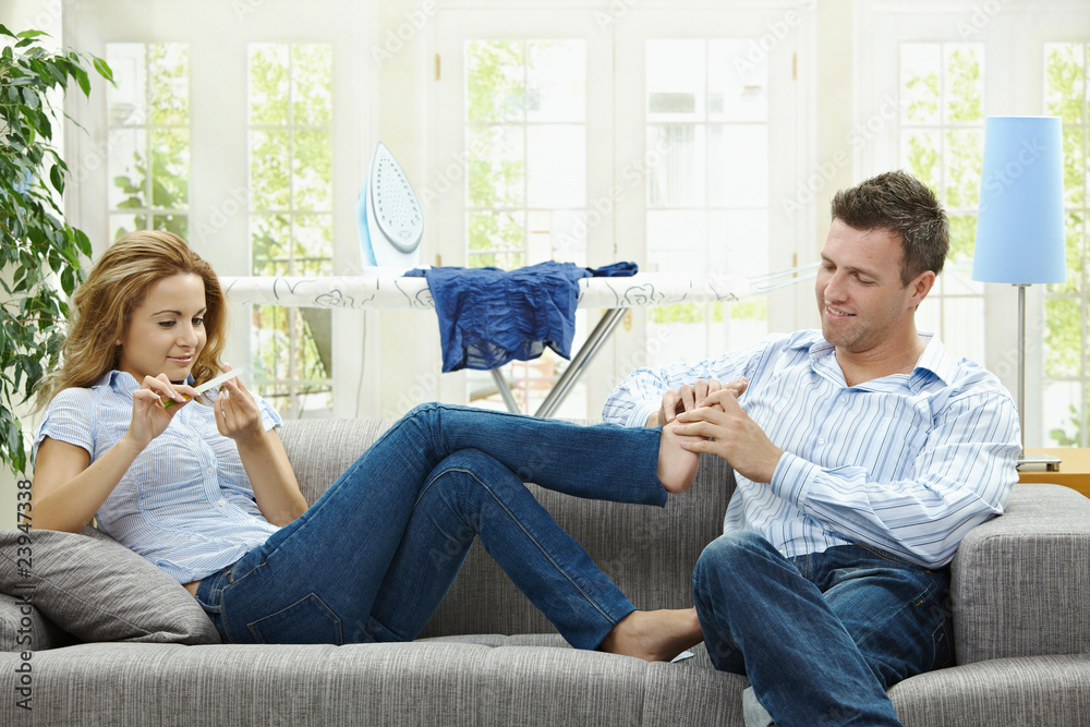 Obraz premium Relaxing at home