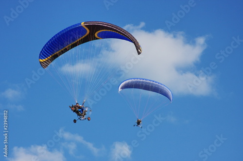 a paraglider is in sky