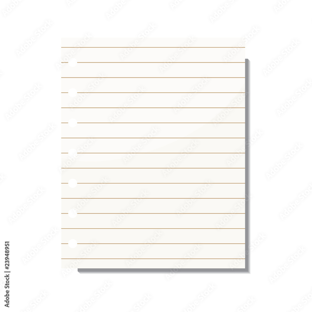 Blank paper. Vector illustration