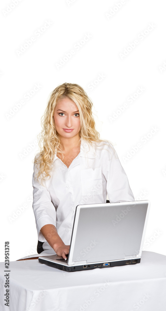 Young female doctor working on the computer Young female doctor working on the computer