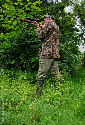 Hunter aiming