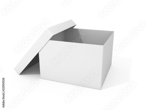 Empty opened cardboard box