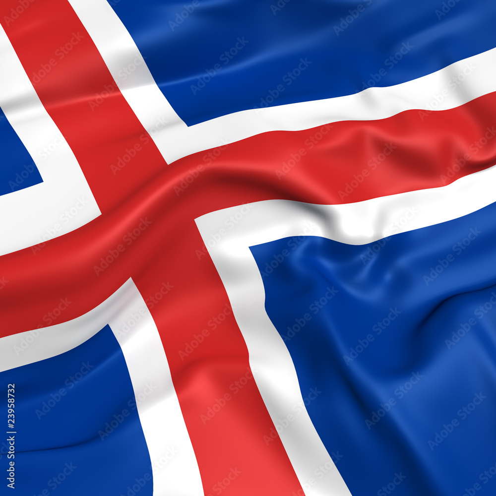 Fototapeta premium Iceland flag picture
