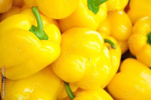 Yellow sweet bell pepper. Paprika.