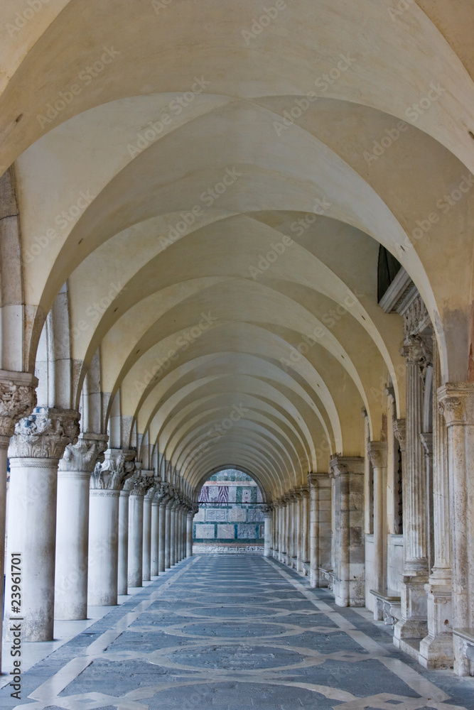 Colonnade, Doge's Palace, Venice, Italy