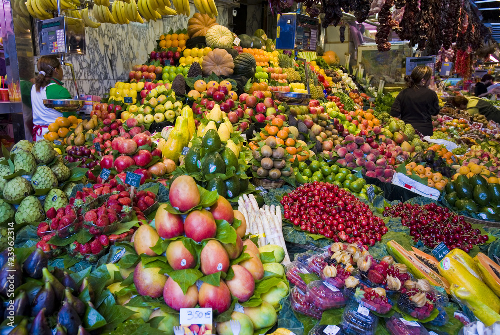 fruit market, Barcelona, Spain