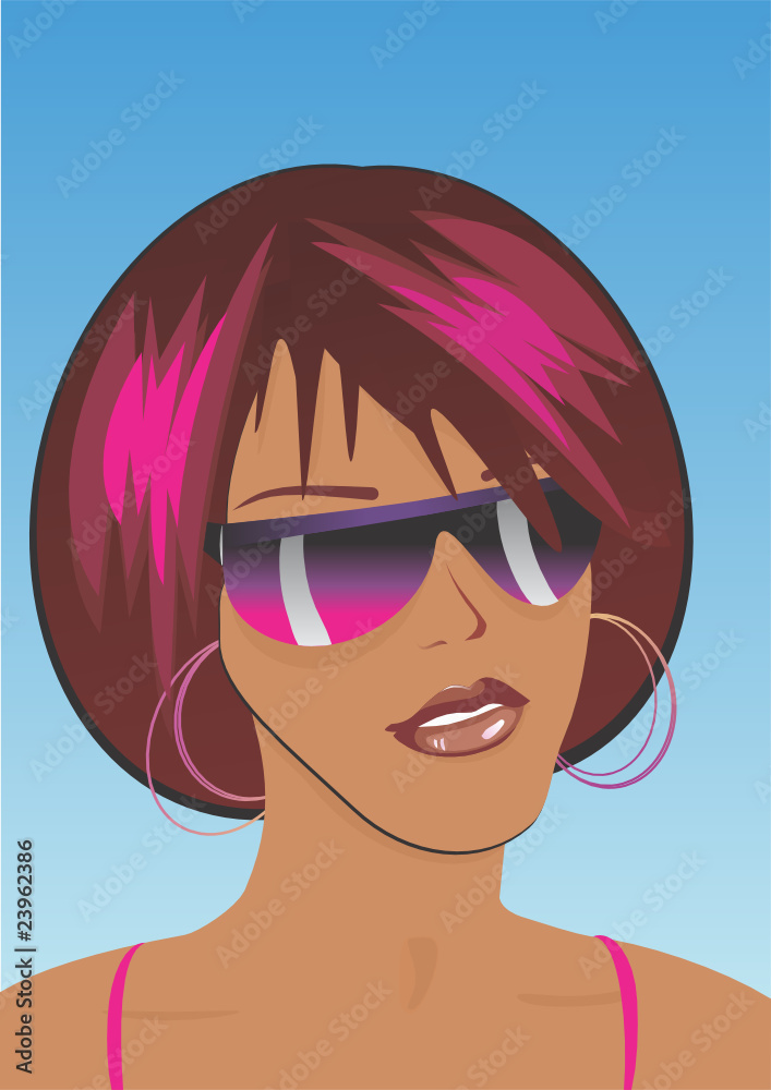 Afro Girl With Sunglasses