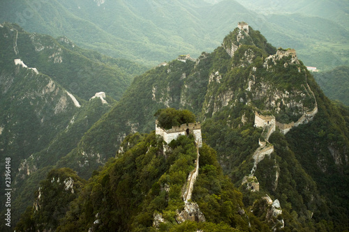 Canvas Print Jiankou Great Wall China Steep Mountains