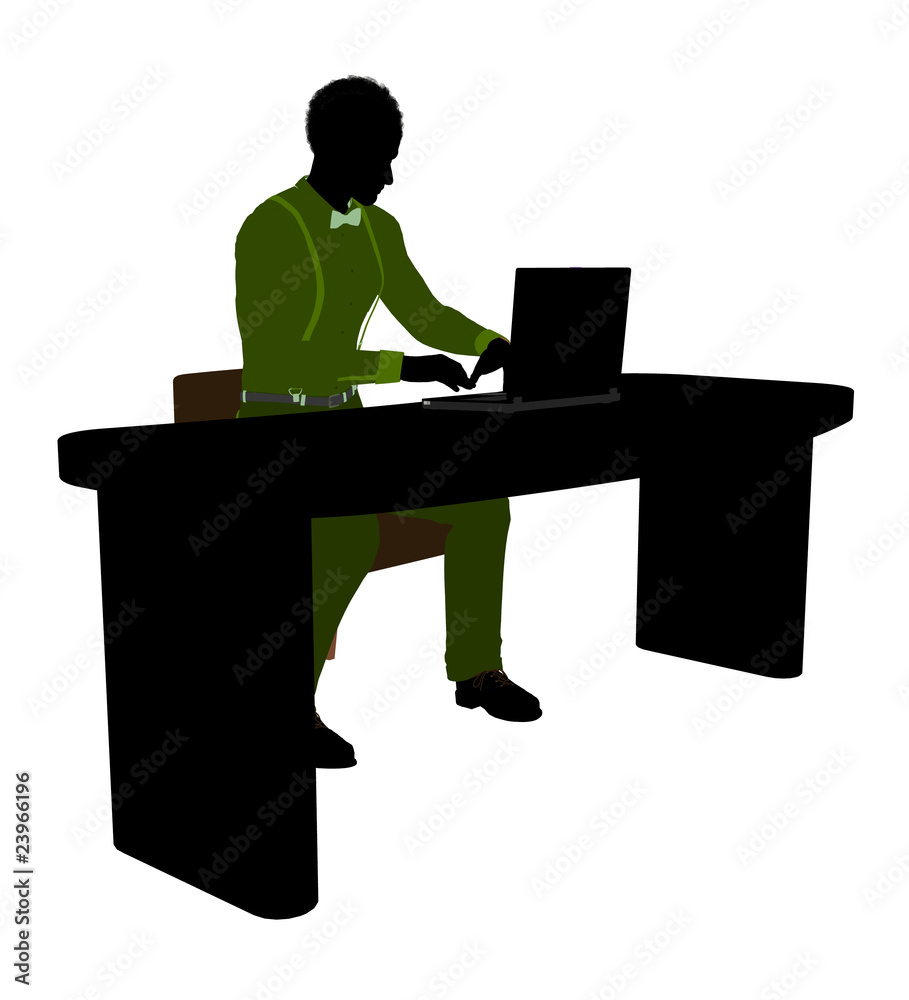 African American Male Business Silhouette African American Male Business Silhouette