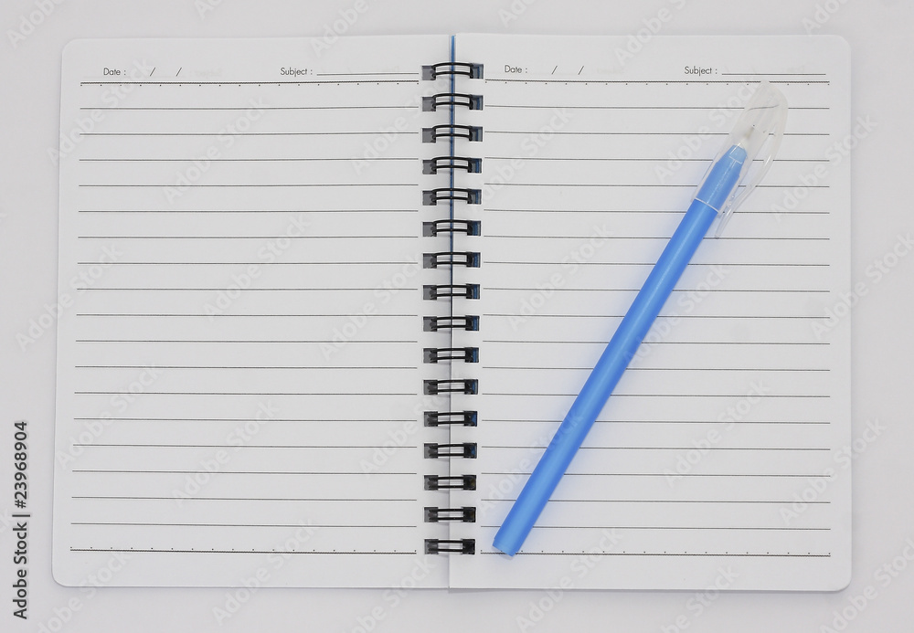 Pen and notebook Pen and notebook