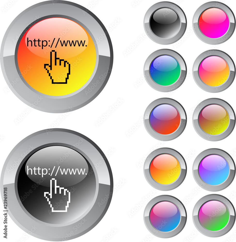 Www click multicolor round button. Www click multicolor round button.
