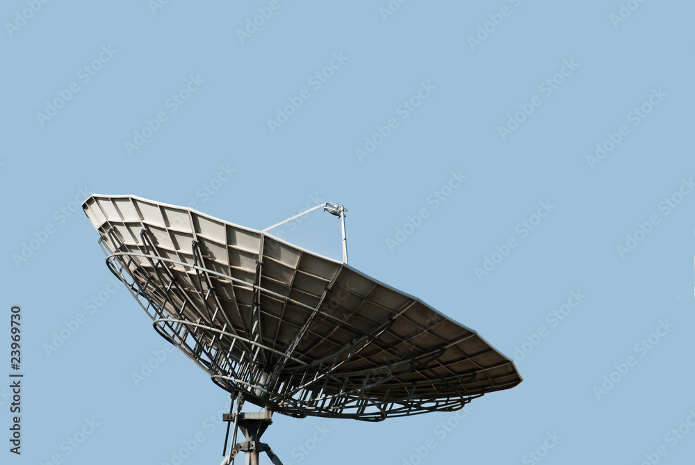 satellite dish and blue sky satellite dish and blue sky