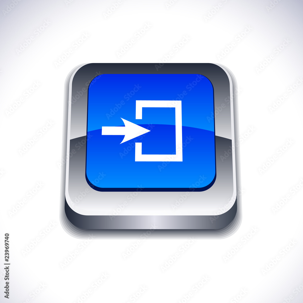 Entrance 3d button. Entrance 3d button.