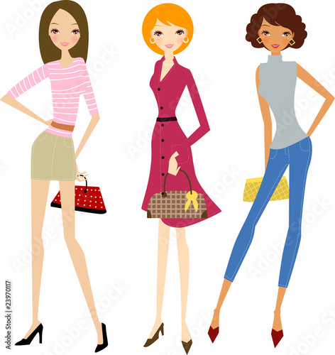 Fashion womans at the shopping