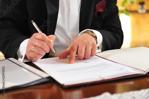 Hochzeit Unterschrift