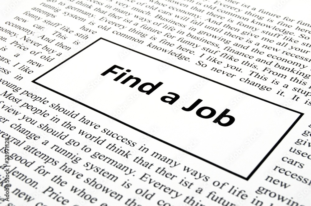 Fototapeta premium find a job