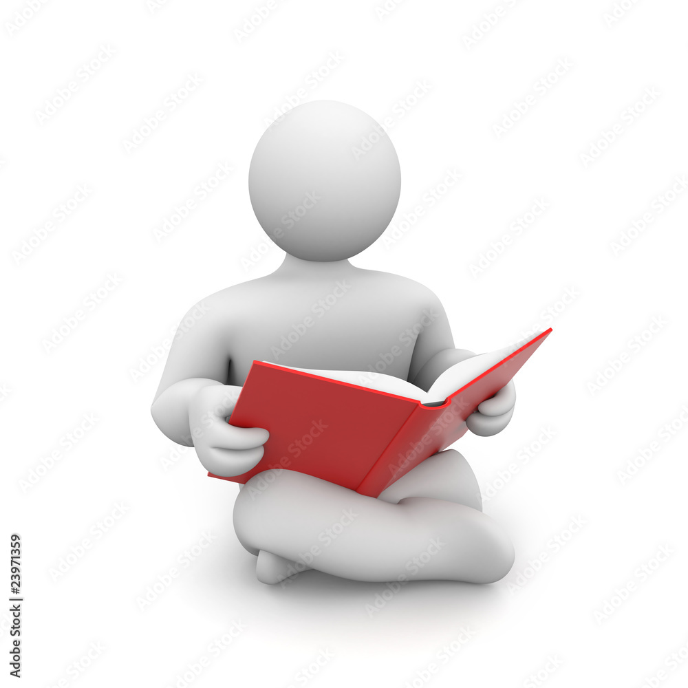 Person read the book Person read the book