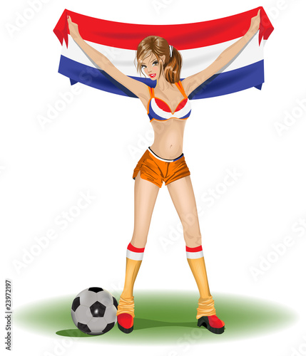 Holland girl soccer fan