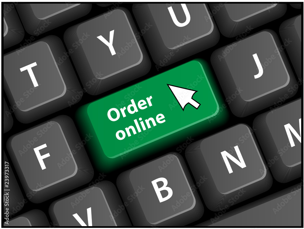 ORDER ONLINE Key on Keyboard (web button shopping add to cart) ORDER ONLINE Key on Keyboard (web button shopping add to cart)
