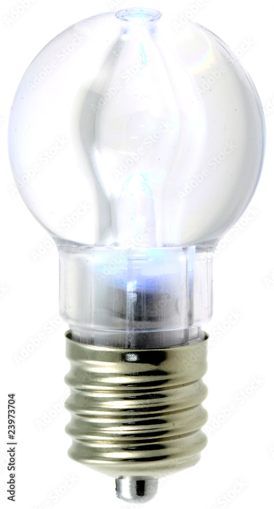ampoule électrique bleue, fond blanc ampoule électrique bleue, fond blanc