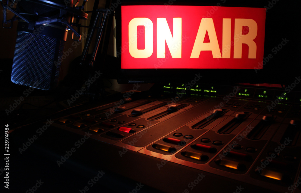 On-Air Radio Panel Stock Photo