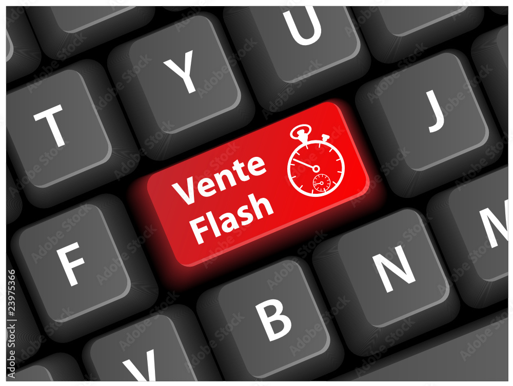 Vecteur Stock Touche VENTE FLASH sur Clavier (offre spéciale