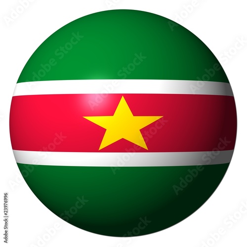Free Download Suriname flag sphere isolated on white illustration - GFXLoad