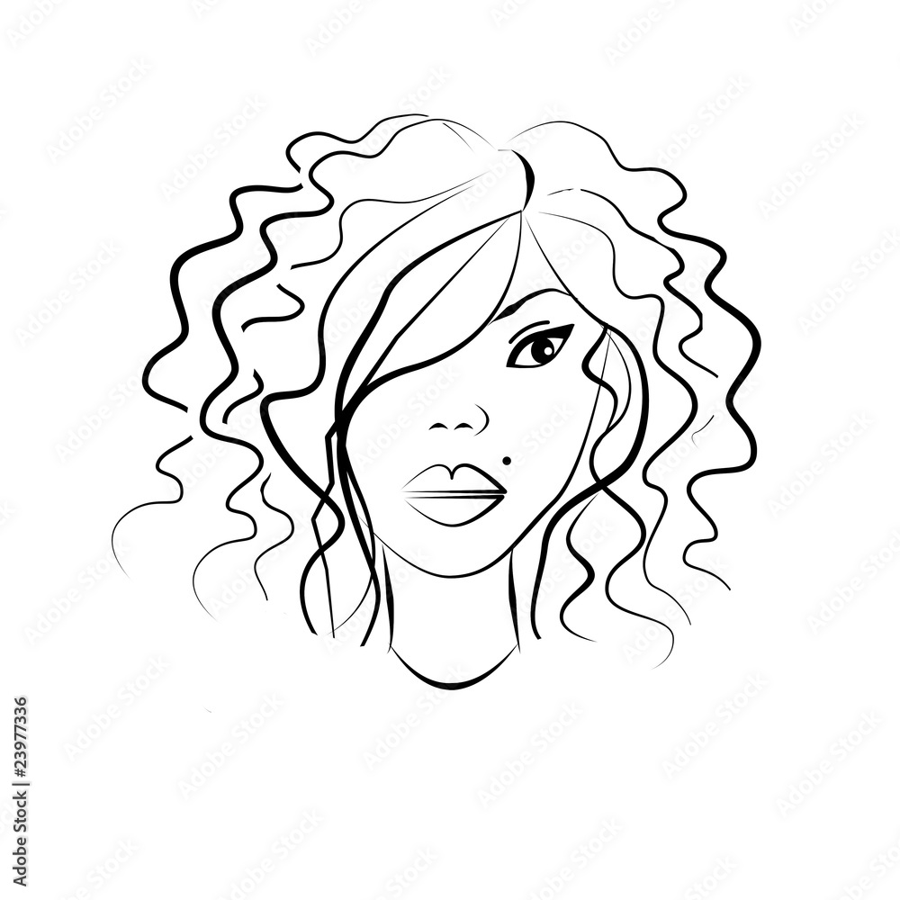 beautiful woman face illustration beautiful woman face illustration