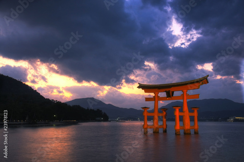 Torii gate at Miyajima, near Hiroshima - Japan