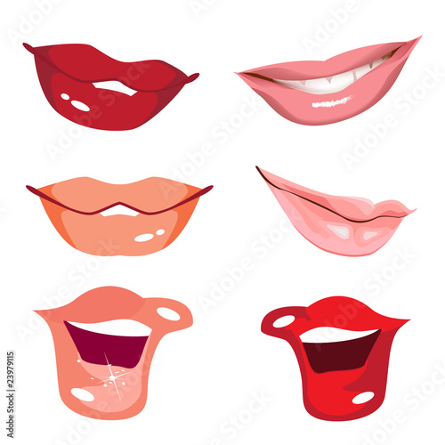 Set women lips