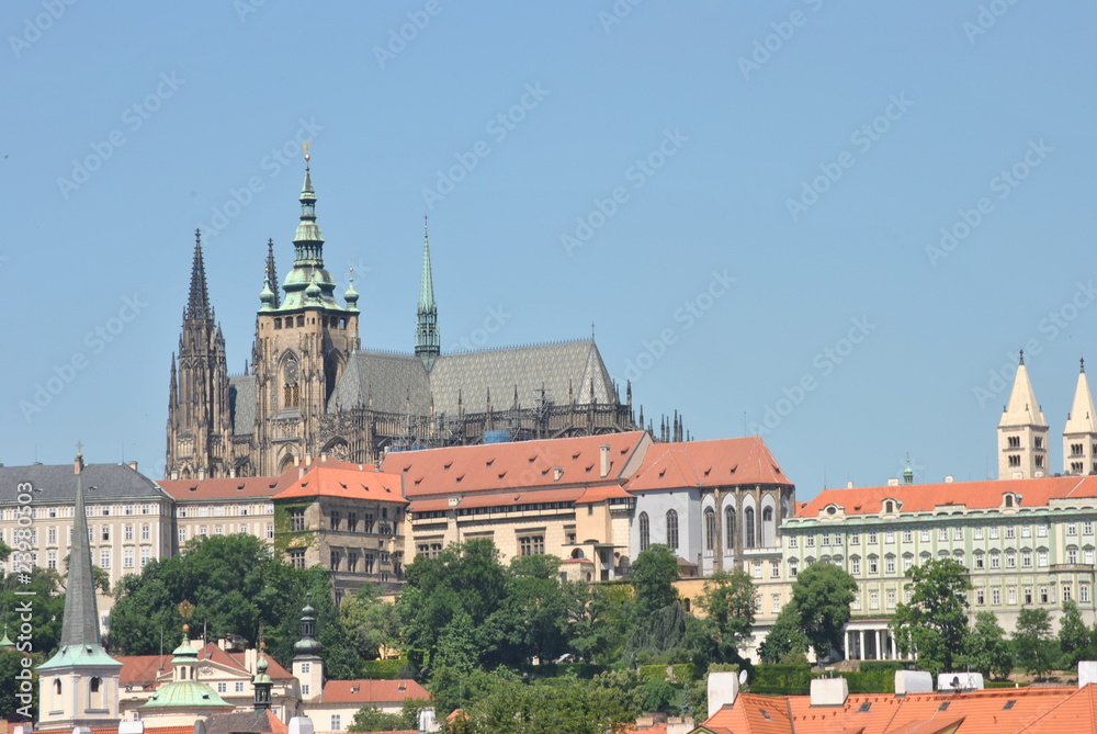 Prague castel and Saint Vitus cathedral Prague castel and Saint Vitus cathedral