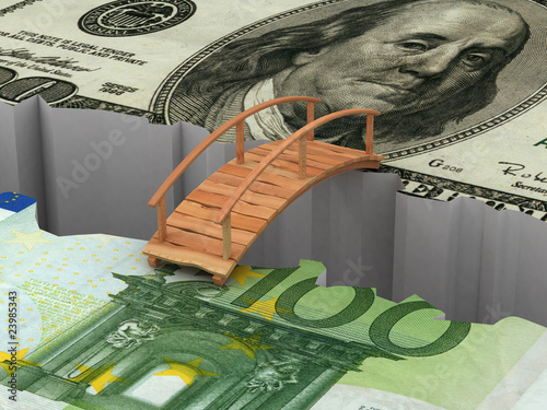 bridge between euro and dollar photo